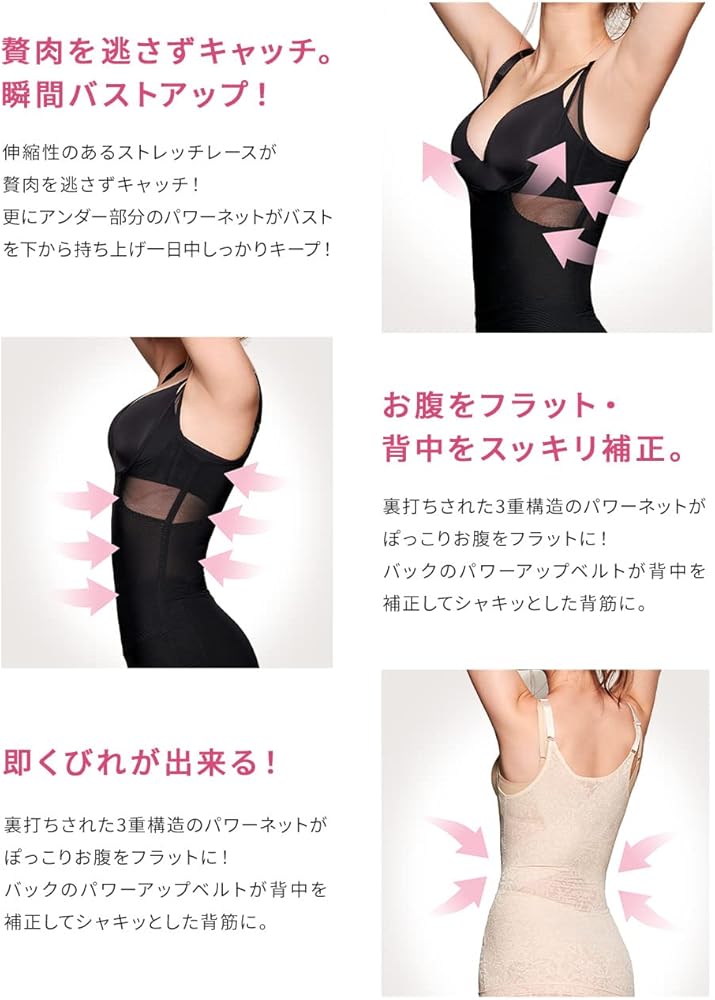 ライトジエンスブラジャー ボディスーツガードル3点セット